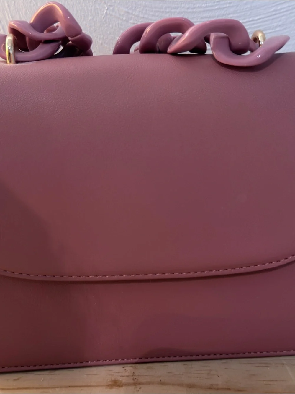 Like Dreams Mauve Pink Chain-Handle Crossbody Bag